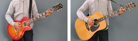 立って弾く場合